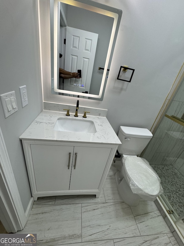 1340 Stoneleigh Way, Stone Mountain, GA 30088 - bathroom with vanity and a stall shower