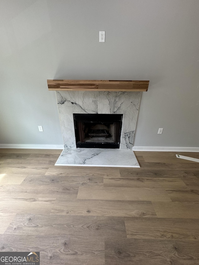 1340 Stoneleigh Way, Stone Mountain, GA 30088 - detailed view of a fireplace and wood finished floors