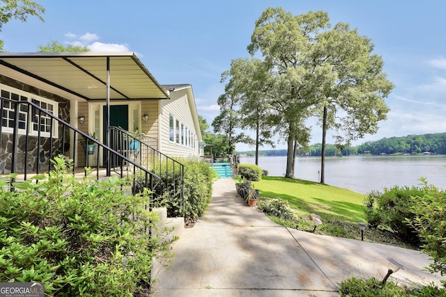 172B Hummingbird Ln, Jackson, GA 30233 - view of side of property featuring a water view and stairs