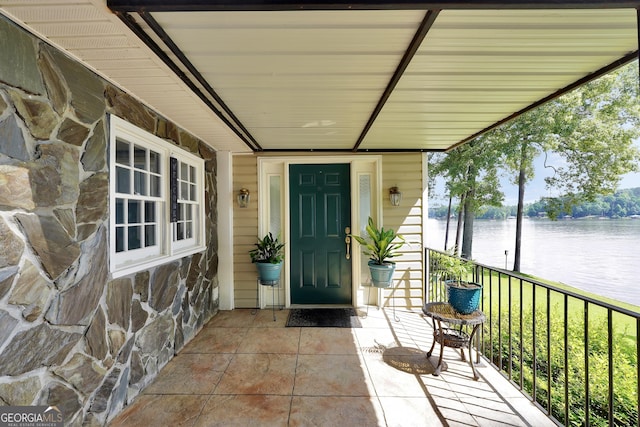 172B Hummingbird Ln, Jackson, GA 30233 - entrance to property with a water view and a porch
