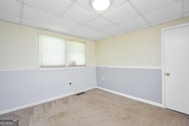 172B Hummingbird Ln, Jackson, GA 30233 - empty room featuring a drop ceiling and carpet