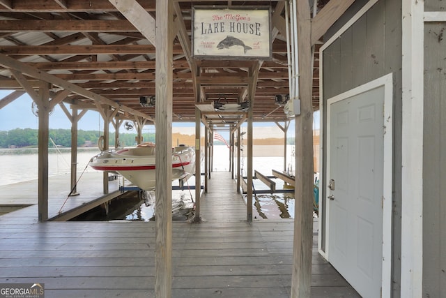172B Hummingbird Ln, Jackson, GA 30233 - dock area with boat lift and a water view