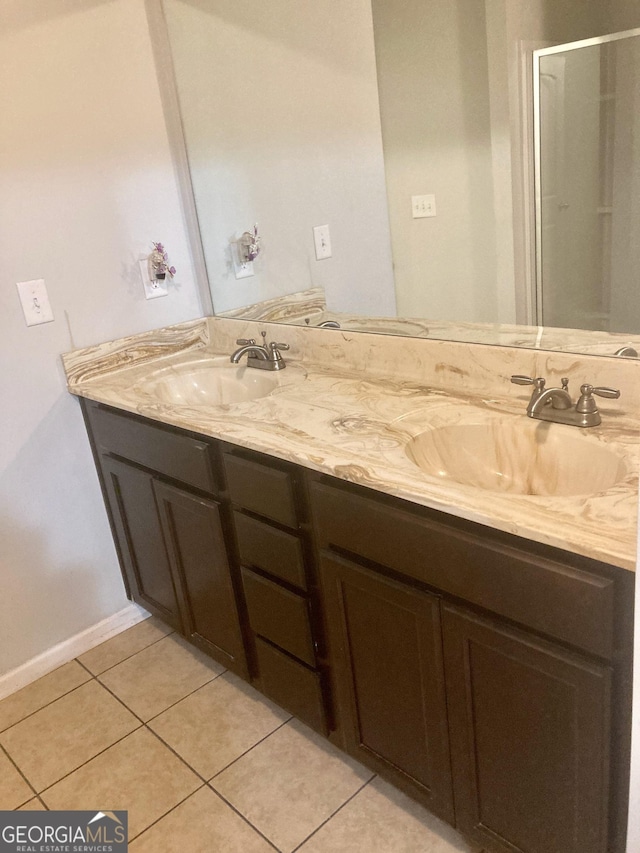 98 Concord Pl, Hiram, GA 30141 - full bath featuring double vanity and tile patterned flooring