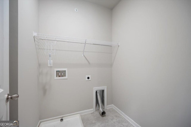 1505 Slopeside Loop, Smyrna, GA 30082 - laundry room featuring washer hookup, hookup for an electric dryer, and baseboards