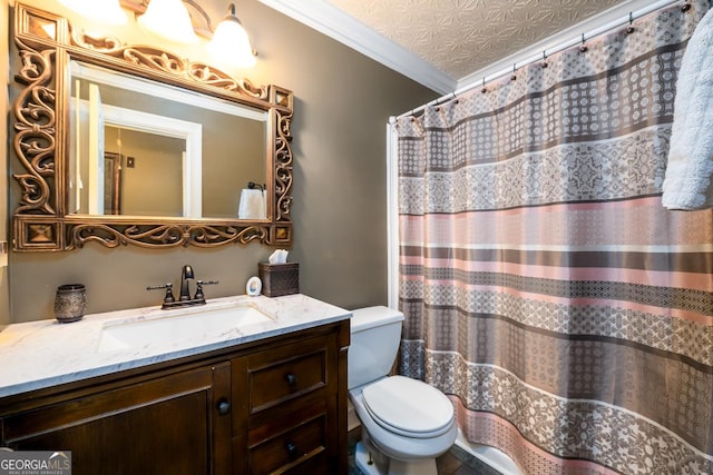 7282 Litany Ct, Flowery Branch, GA 30542 - full bathroom with vanity and crown molding