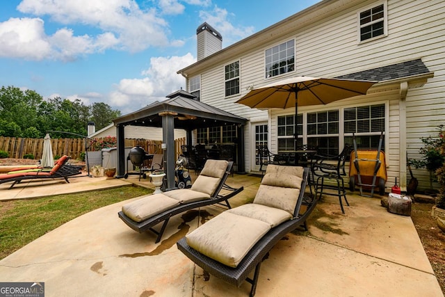 7282 Litany Ct, Flowery Branch, GA 30542 - view of patio with a gazebo