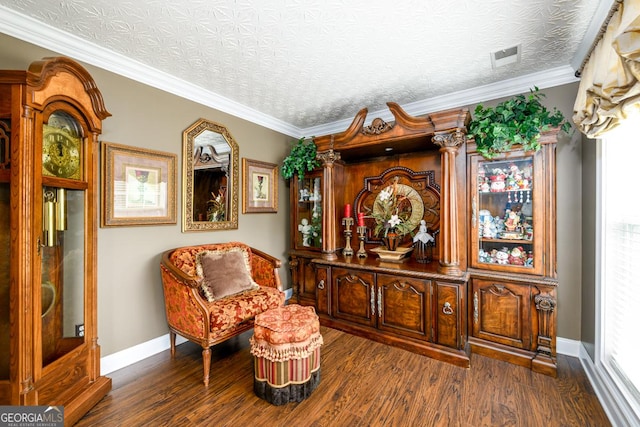 7282 Litany Ct, Flowery Branch, GA 30542 - sitting room featuring dark wood-type flooring