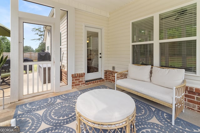 152 Jackson Dr, Forsyth, GA 31029 - sunroom featuring outdoor lounge area