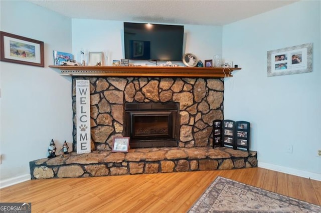 141 Mills Creek Path, Hiram, GA 30141 - detailed view of wood finished floors and a fireplace