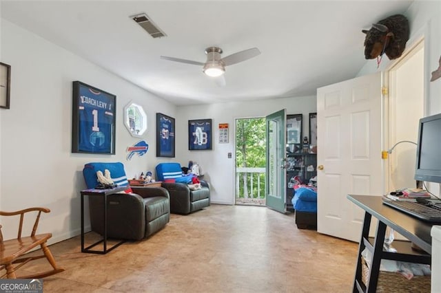 141 Mills Creek Path, Hiram, GA 30141 - sitting room with a ceiling fan