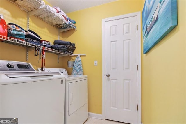 141 Mills Creek Path, Hiram, GA 30141 - laundry room featuring washer and dryer and baseboards