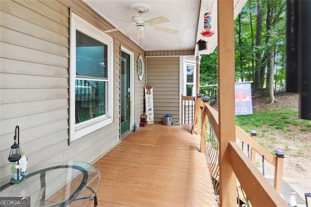 141 Mills Creek Path, Hiram, GA 30141 - wooden porch featuring ceiling fan