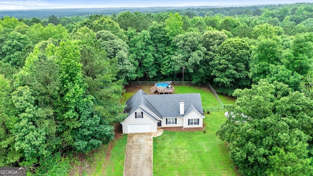 460 Old Tree Dr, Jackson, GA 30233 - aerial view of property and surrounding area with a forest