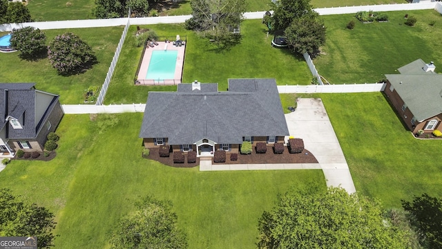 510 Braves Field Dr, Guyton, GA 31312 - aerial view of property and surrounding area with a pool area