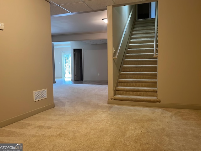 232 Darwish Dr, Mcdonough, GA 30252 - stairway featuring carpet floors and baseboards