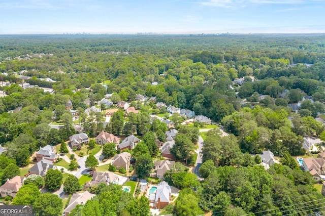 2903 Ashebrooke Dr NE, Marietta, GA 30068 - aerial perspective of suburban area featuring a heavily wooded area