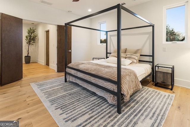 1045 Shepherds Ln NE, Atlanta, GA 30324 - bedroom with light wood-style flooring and recessed lighting