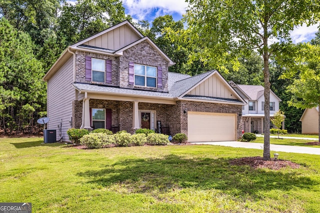 874 Crescent Ln Unit 52, Griffin, GA 30224 - craftsman-style home featuring a garage, board and batten siding, driveway, and a front yard