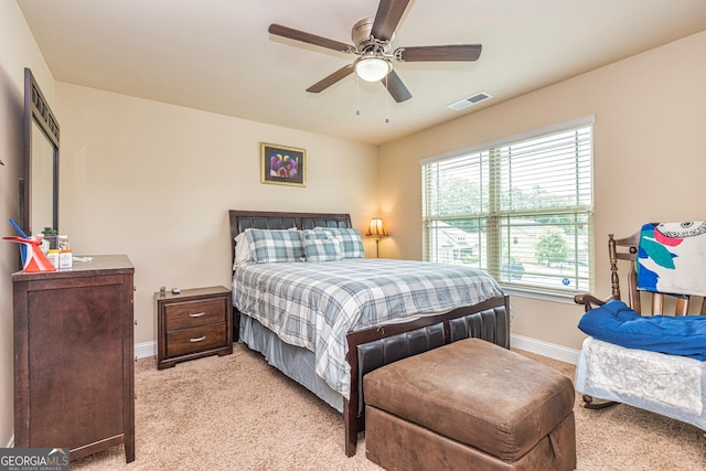 874 Crescent Ln Unit 52, Griffin, GA 30224 - bedroom featuring light carpet and a ceiling fan