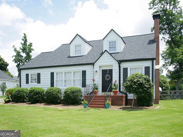 74 Hollis Hts, Newnan, GA 30263 - cape cod-style house with a shingled roof and a chimney