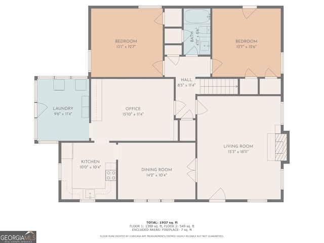 74 Hollis Hts, Newnan, GA 30263 - view of floor plan / room layout