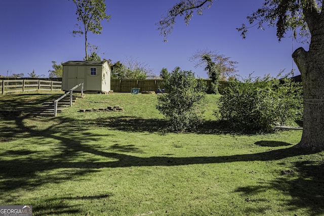74 Hollis Hts, Newnan, GA 30263 - fenced backyard with a shed