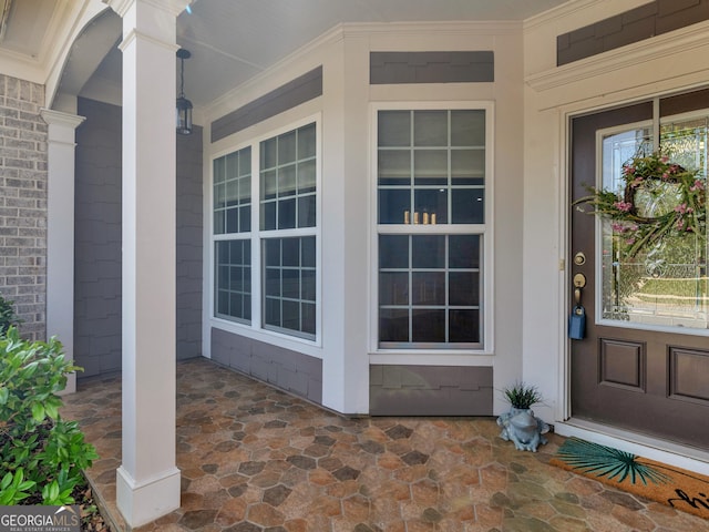 302 Burberry Ct, Griffin, GA 30223 - doorway to property with covered porch