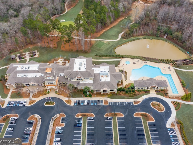 302 Burberry Ct, Griffin, GA 30223 - aerial view of property's location featuring a pool area