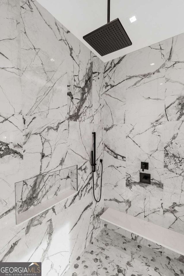 245 Traditions Dr, Alpharetta, GA 30004 - detailed view of a marble finish shower