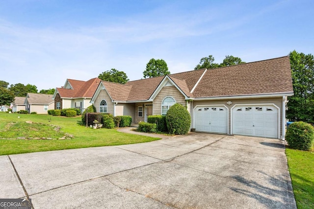 99 Rainwater Ln, Dallas, GA 30157 - single story home with an attached garage, driveway, and a front lawn