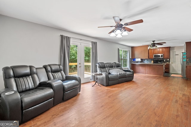 2958 Paul Harris Rd, Dallas, GA 30157 - living room featuring wood finished floors and a ceiling fan
