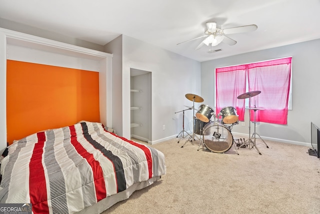 2958 Paul Harris Rd, Dallas, GA 30157 - bedroom with carpet floors and ceiling fan