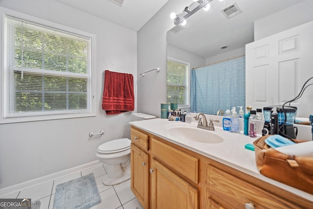 2958 Paul Harris Rd, Dallas, GA 30157 - bathroom featuring vanity, tile patterned floors, healthy amount of natural light, and a shower with curtain