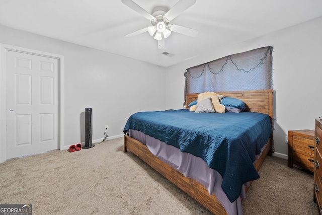 2958 Paul Harris Rd, Dallas, GA 30157 - bedroom featuring carpet flooring and a ceiling fan