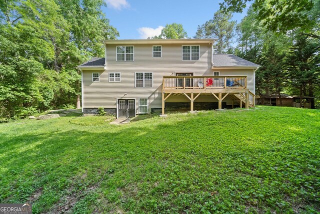 2958 Paul Harris Rd, Dallas, GA 30157 - back of house featuring a yard and a deck