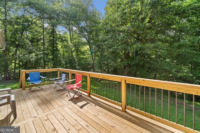 2958 Paul Harris Rd, Dallas, GA 30157 - view of wooden terrace