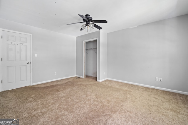 2958 Paul Harris Rd, Dallas, GA 30157 - unfurnished bedroom with carpet flooring, ceiling fan, and a closet