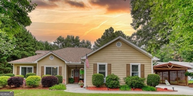 55 Ashton Pl, Covington, GA 30016 - view of front of home with a carport