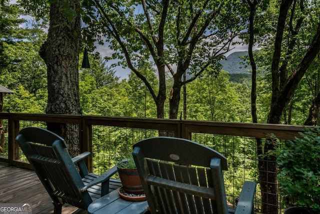 371 Little Rock Creek Ct, Cherry Log, GA 30522 - view of wooden deck
