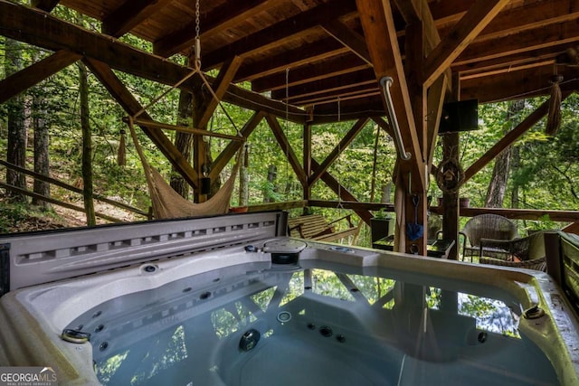 371 Little Rock Creek Ct, Cherry Log, GA 30522 - exterior view of a jacuzzi