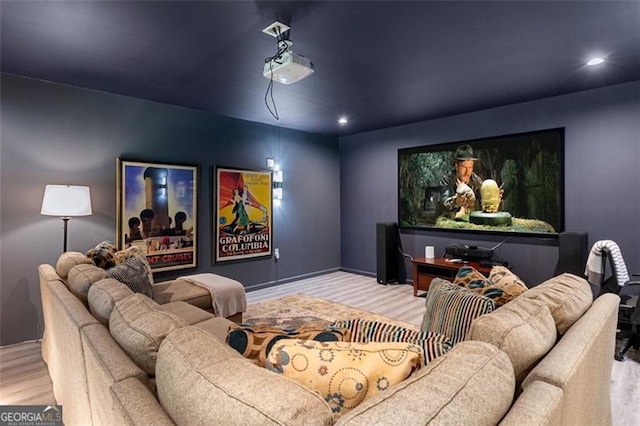 2680 Augeron Ct, Alpharetta, GA 30004 - home theater featuring wood finished floors and recessed lighting