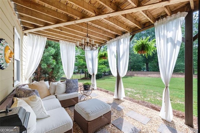 2680 Augeron Ct, Alpharetta, GA 30004 - view of patio featuring an outdoor living space
