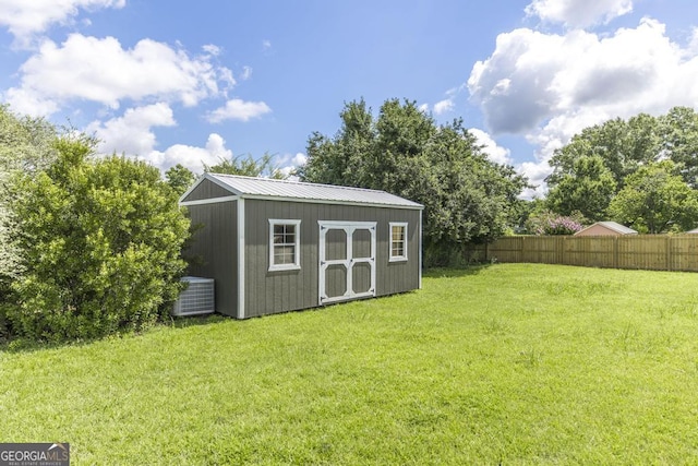 76 Duke Ln, Kathleen, GA 31047 - view of shed featuring a fenced backyard