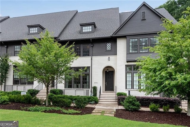 6445 Lucent Ln, Atlanta, GA 30328 - view of front of home featuring brick siding and a shingled roof