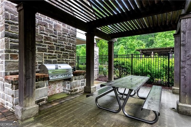 6445 Lucent Ln, Atlanta, GA 30328 - view of patio / terrace featuring outdoor dining space
