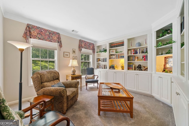 3633 Gilpin Ct, Lawren, GA 30044 - sitting room with light carpet and crown molding