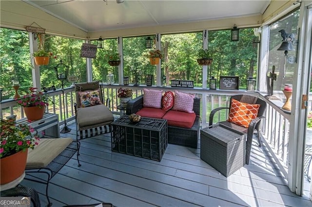 2050 Lyda Ln, Loganville, GA 30052 - wooden terrace with an outdoor hangout area