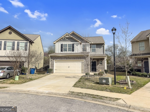789 Galveston Way, Mcdonough, GA 30253 - view of front of house featuring driveway, an attached garage, and brick siding