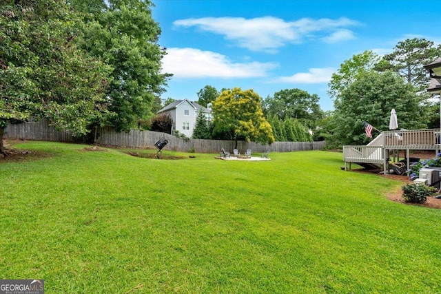 15 Split Oak Dr SW, Cartersville, GA 30120 - view of yard with a deck