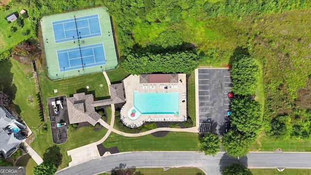 15 Split Oak Dr SW, Cartersville, GA 30120 - bird's eye view of a pool